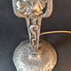 Art Nouveau lamp base – Hammered metal & stylised Ginkgo leaves –