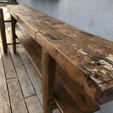 Etabli de menuisier chêne 250cm, début XX