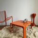 Table basse orange prisunic par marc berthier 1972