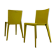 Deux chaises "Alfa" de couleur jaune de Hannes Wettstein pour Molteni