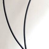 Vintage italian floor lamp from the 50s / 60s black lacquered metal and marble