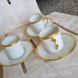 Set of 3 old cups from the Limoges royal factory