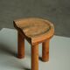 Carved pine stool, Swedish folk art, mid-20th century, 1950s.