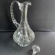 Decanter in blown and cut crystal