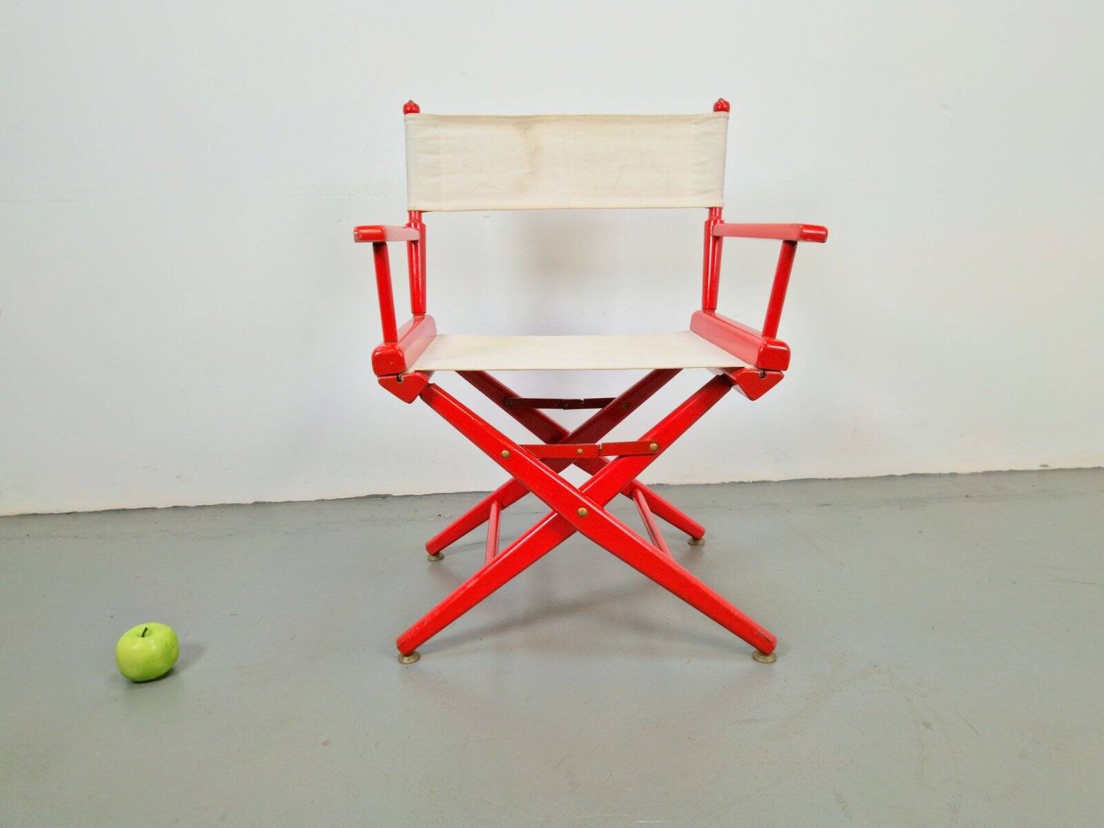 Vintage German Folding Wooden Directors Chair, 1960s