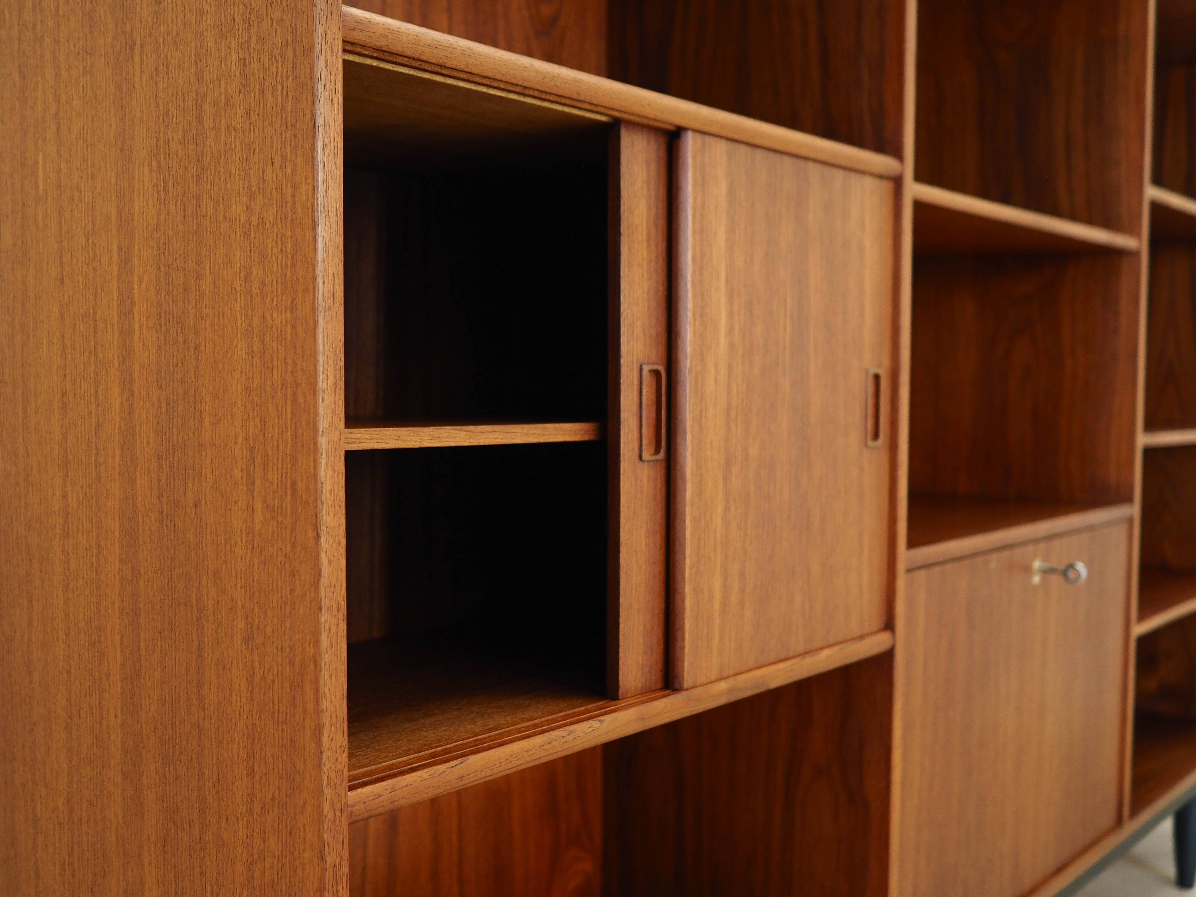 Teak bookcase, Danish design, 1970s, production: Kjeld Bundgard