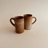 Set of 2 vintage stoneware mugs