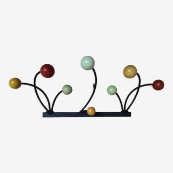 Wall coat rack 50s, colored balls