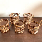 Under wicker cups