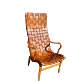 Cognac leather Eva chair by Bruno Mathsson