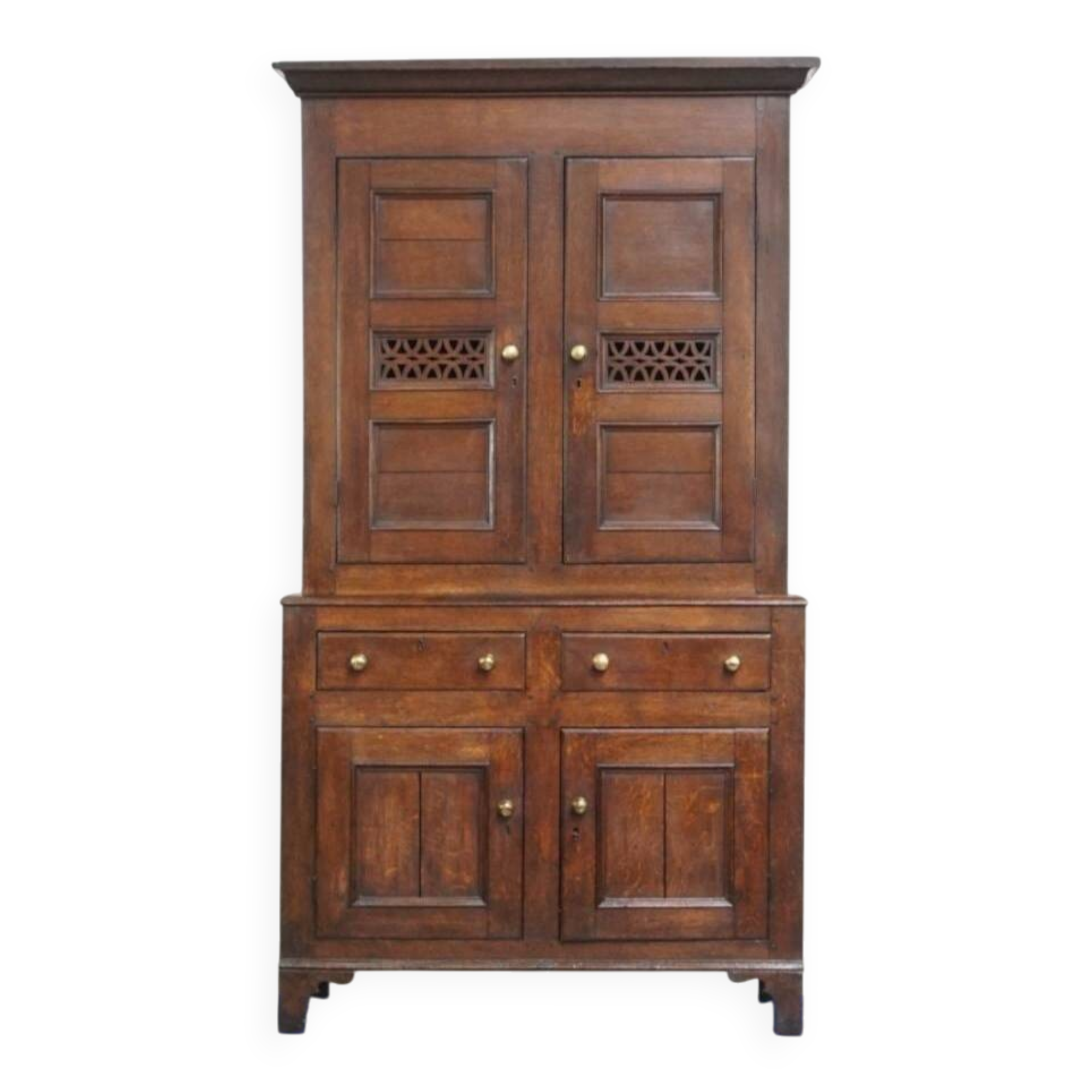 Antique English Oak Food Cupboard from the Late 18th / Early 19th Century