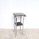 Table harness pedestal table chrome marble 1970