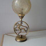 Art Deco golden brass lamp