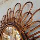 Ancien Miroir En Rotin