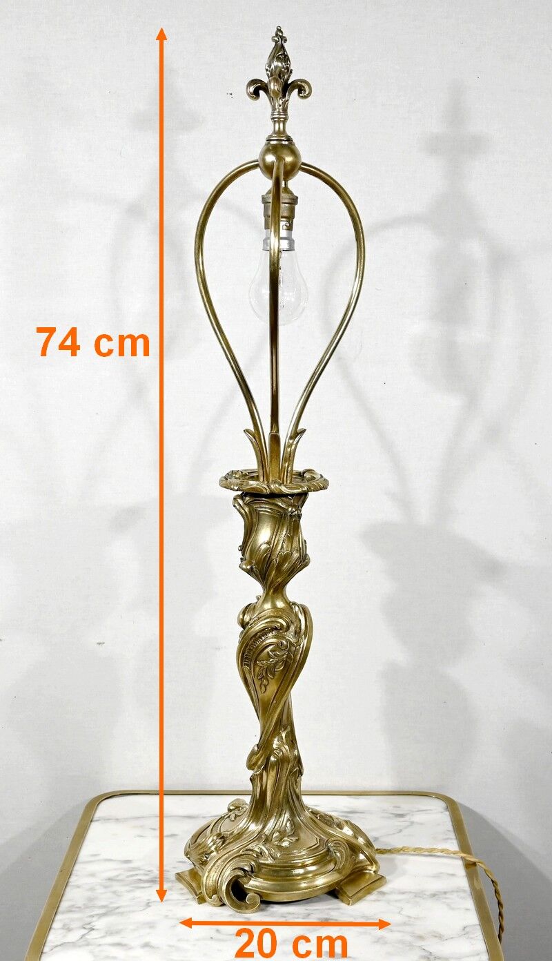 Gilded bronze lamp, Art Nouveau – late nineteenth century