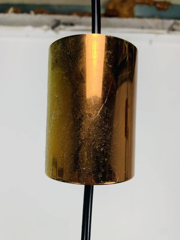 Paire de suspensions en verre ciselé vintage des années 70