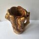Ceramic jug resembling a tree trunk signed Aegitna Vallauris Years