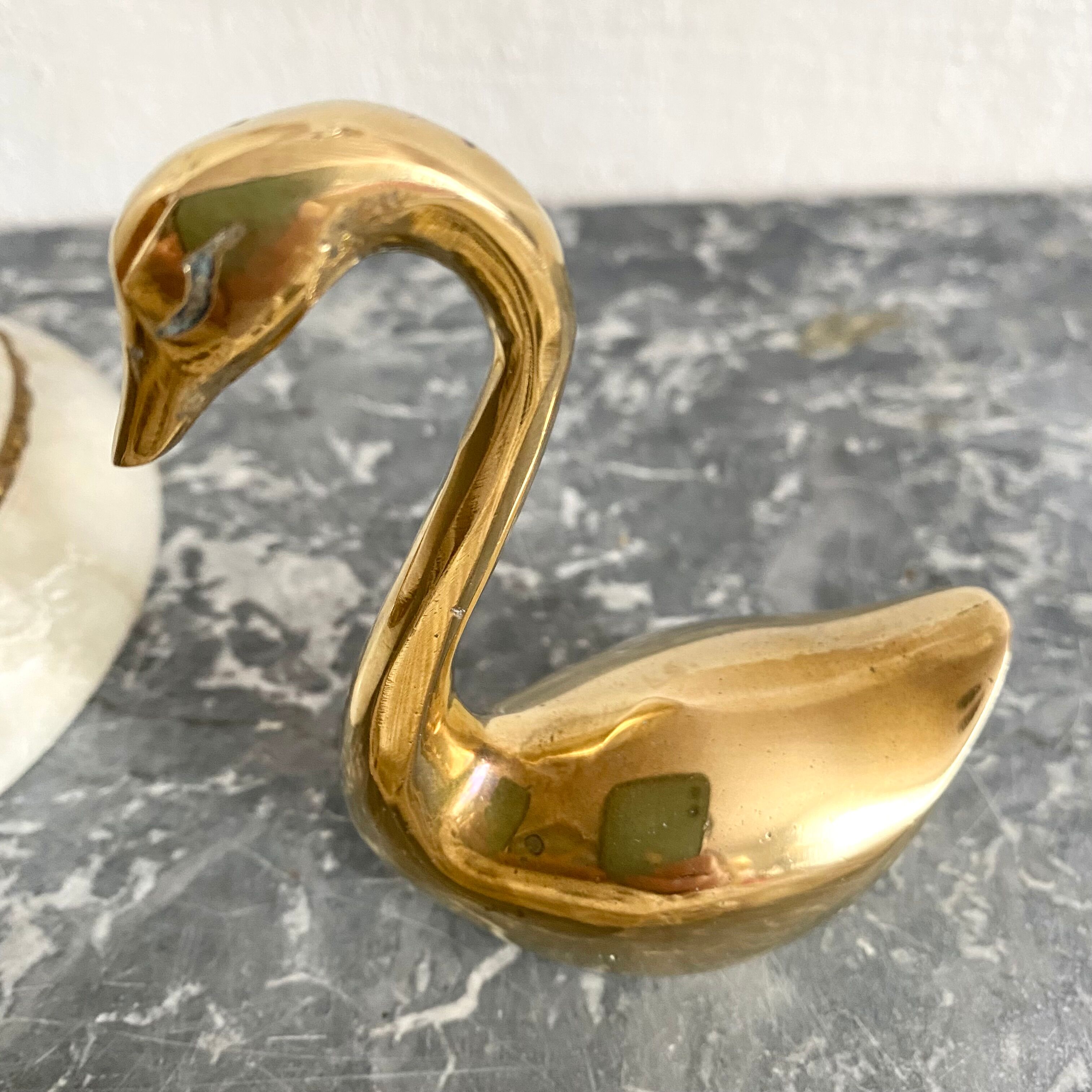 Brass swan