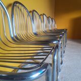 6 designer wired chairs vintage 1970