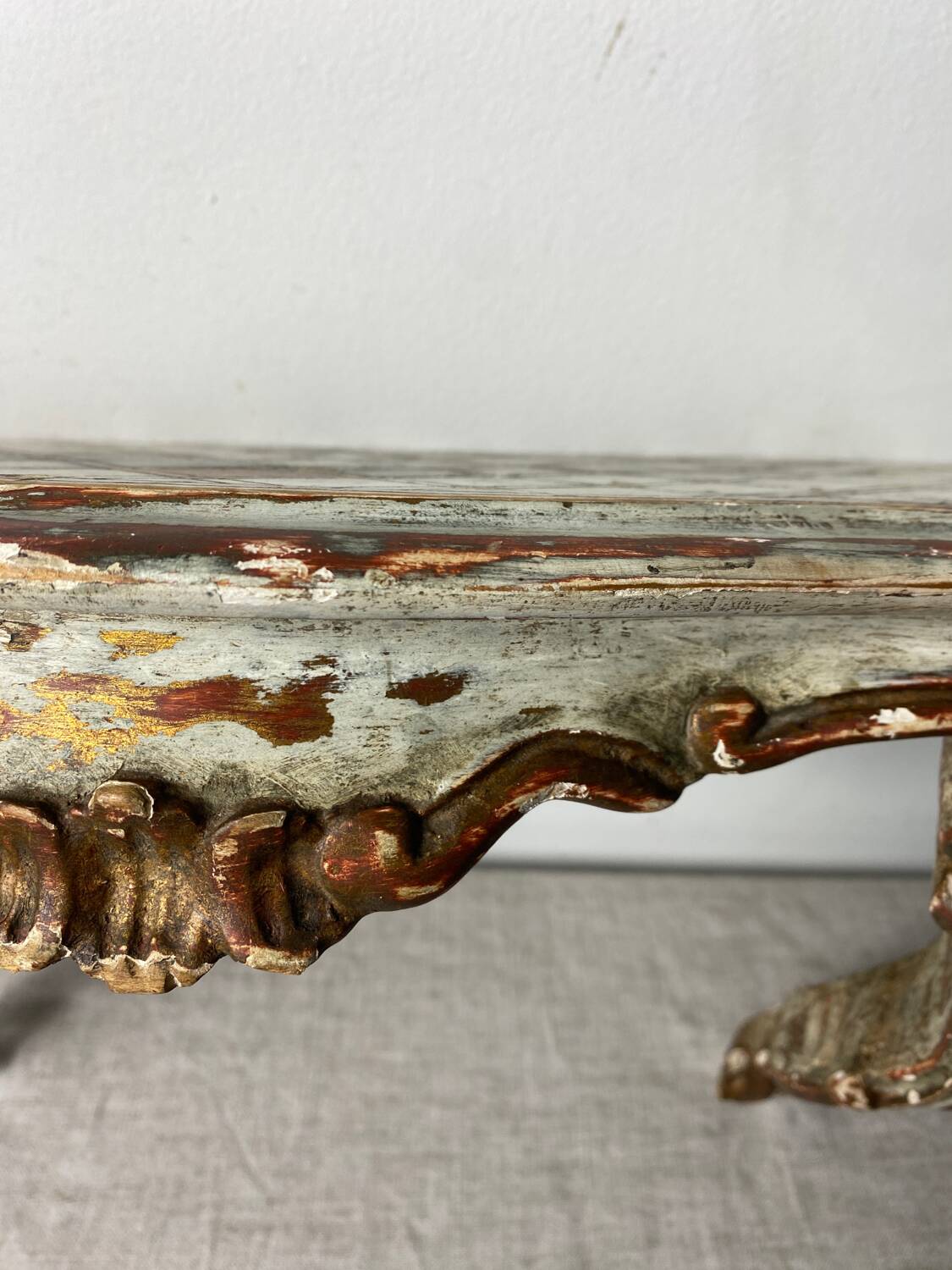 Florentine style wooden wall console