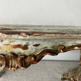 Florentine style wooden wall console