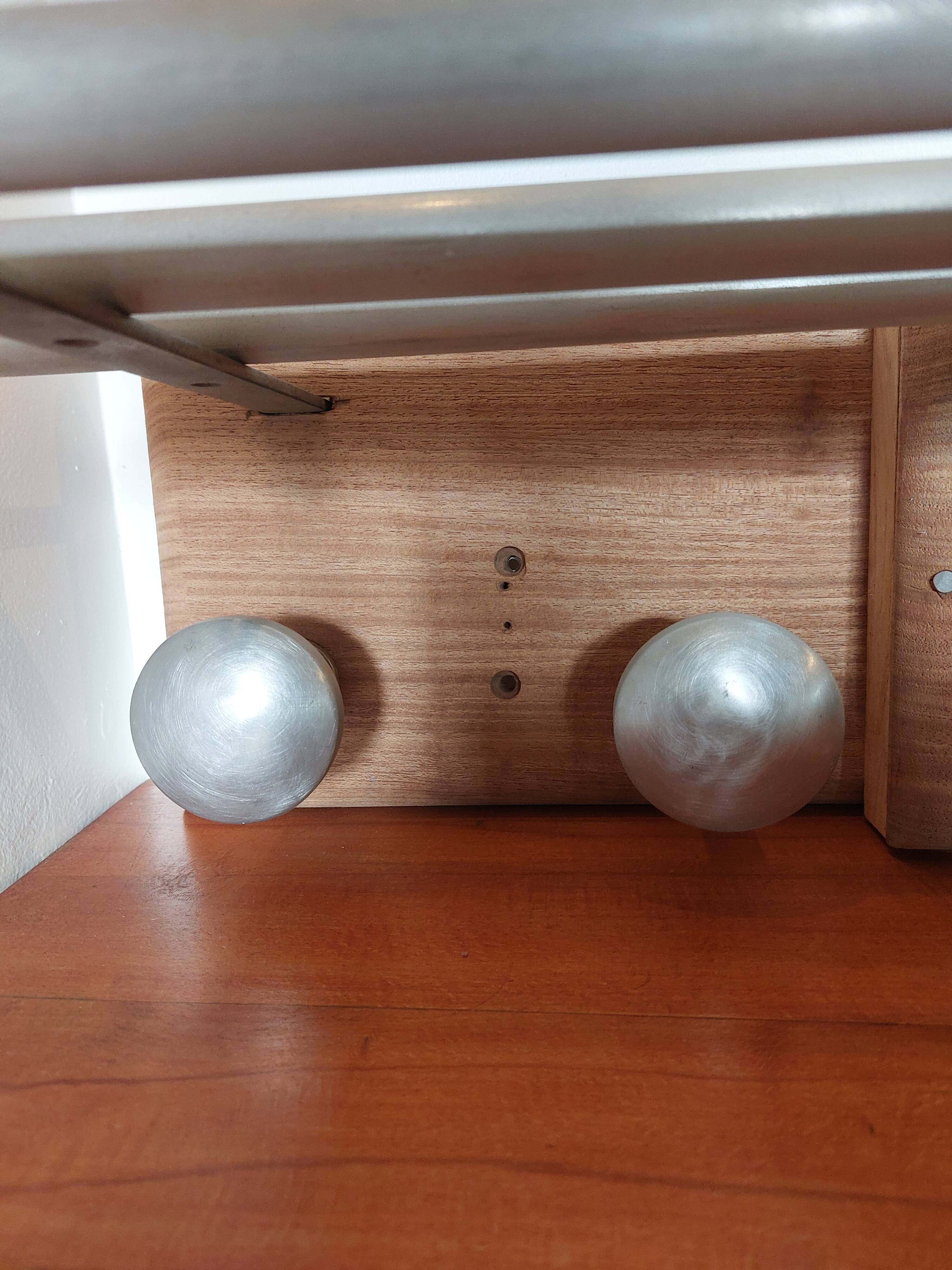 coat rack, sandblasted wooden and metal coat hooks