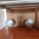coat rack, sandblasted wooden and metal coat hooks