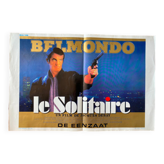 Affiche cinéma originale "Le Solitaire" Jean-Paul Belmondo 37x54cm 1987