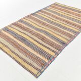 5x9 Kilim Colorful Striped Wool Kilim Rug, 152x271Cm
