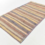 5x9 Kilim Colorful Striped Wool Kilim Rug, 152x271Cm