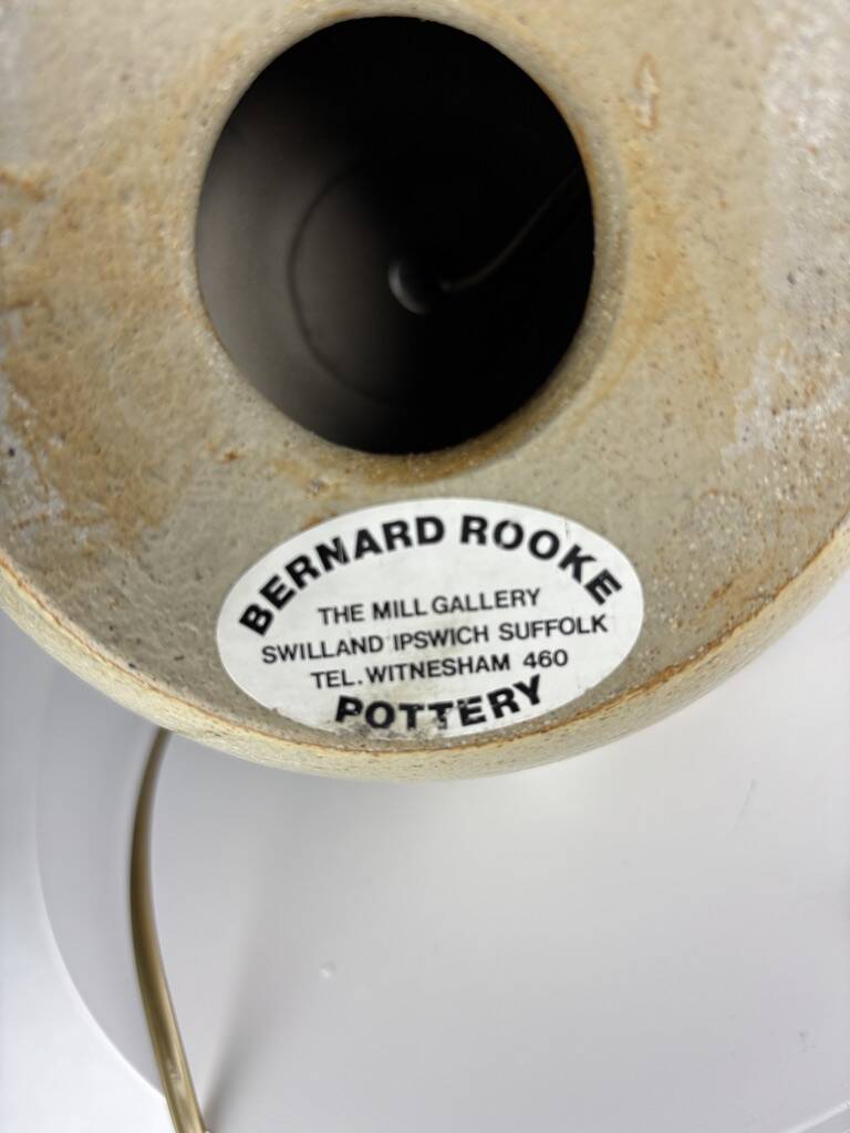 Bernard Rooke 1970 Vintage Ceramic Snail Lamp England