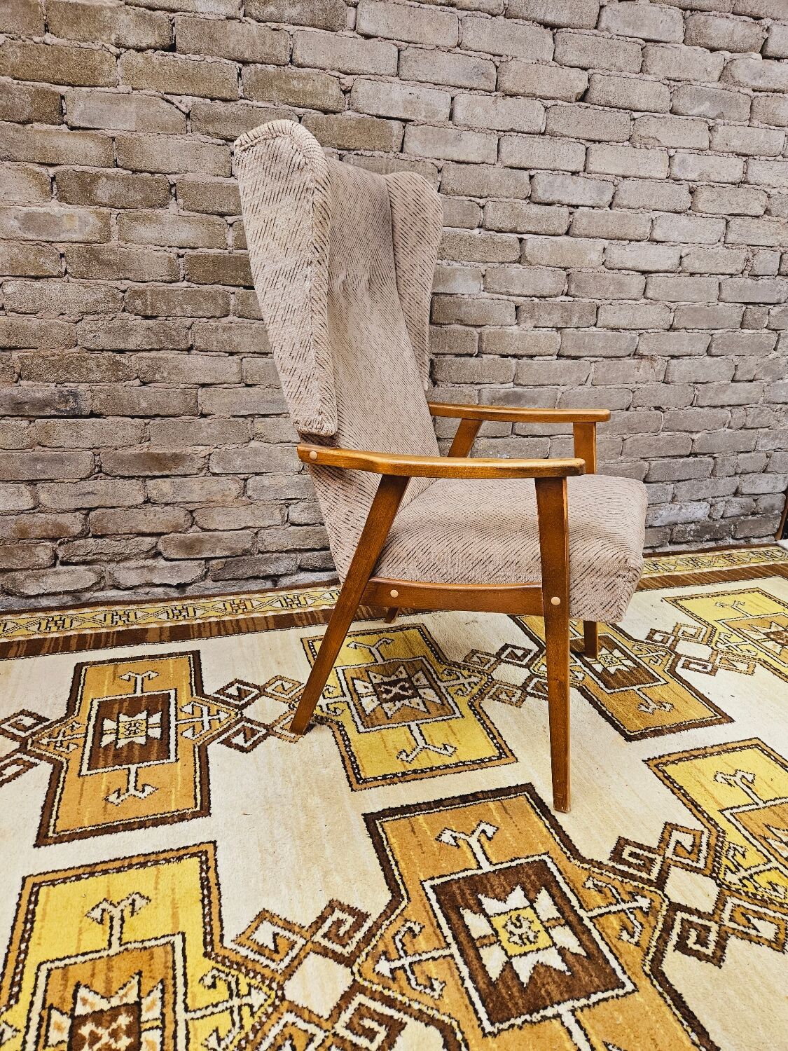 Vintage 1960s wingback chair