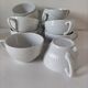 12 White Porcelain Cups