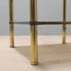 Vintage brass coffee table with glass top, Italian design 1970s.