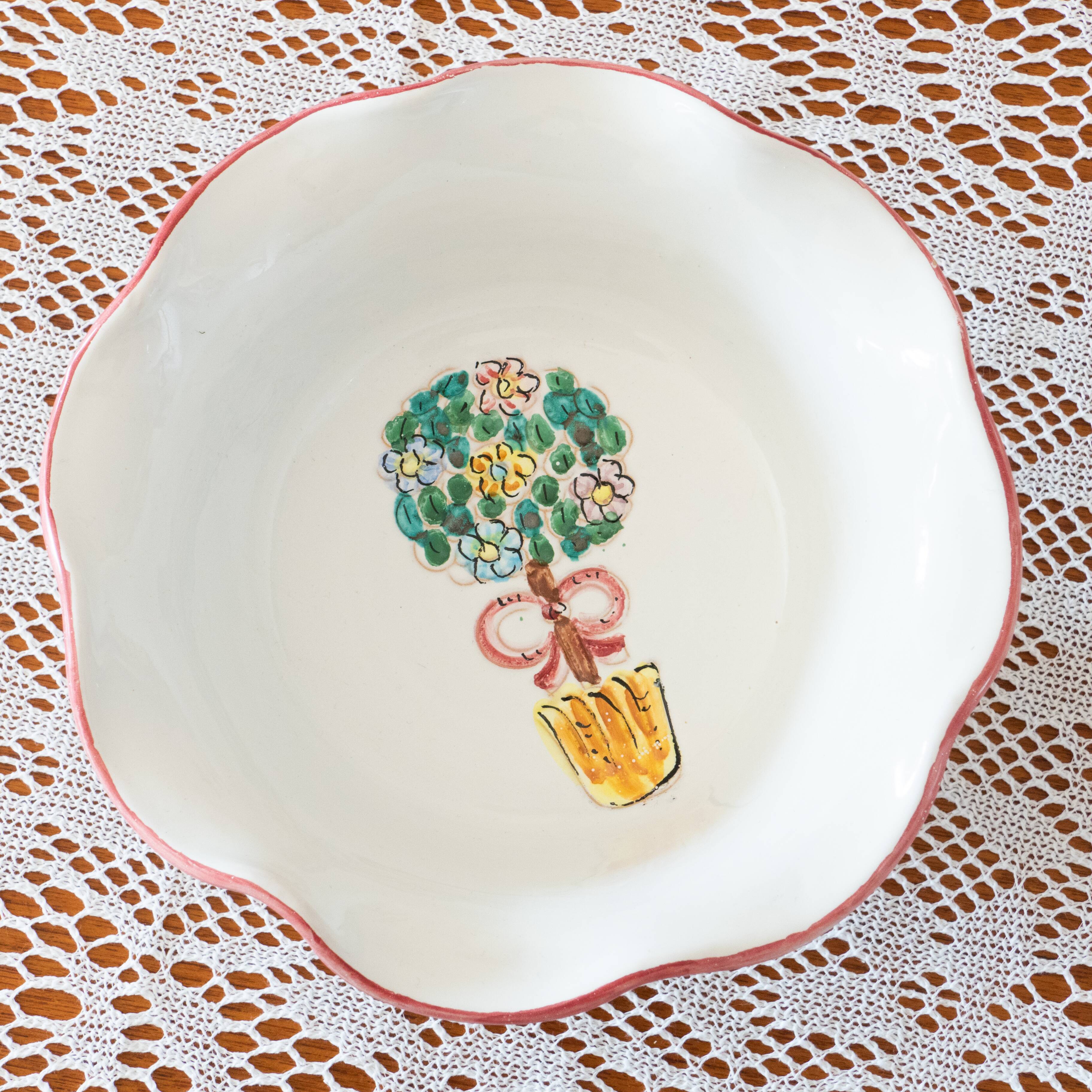 Cup on foot / Handcrafted enamelled ceramic compotier