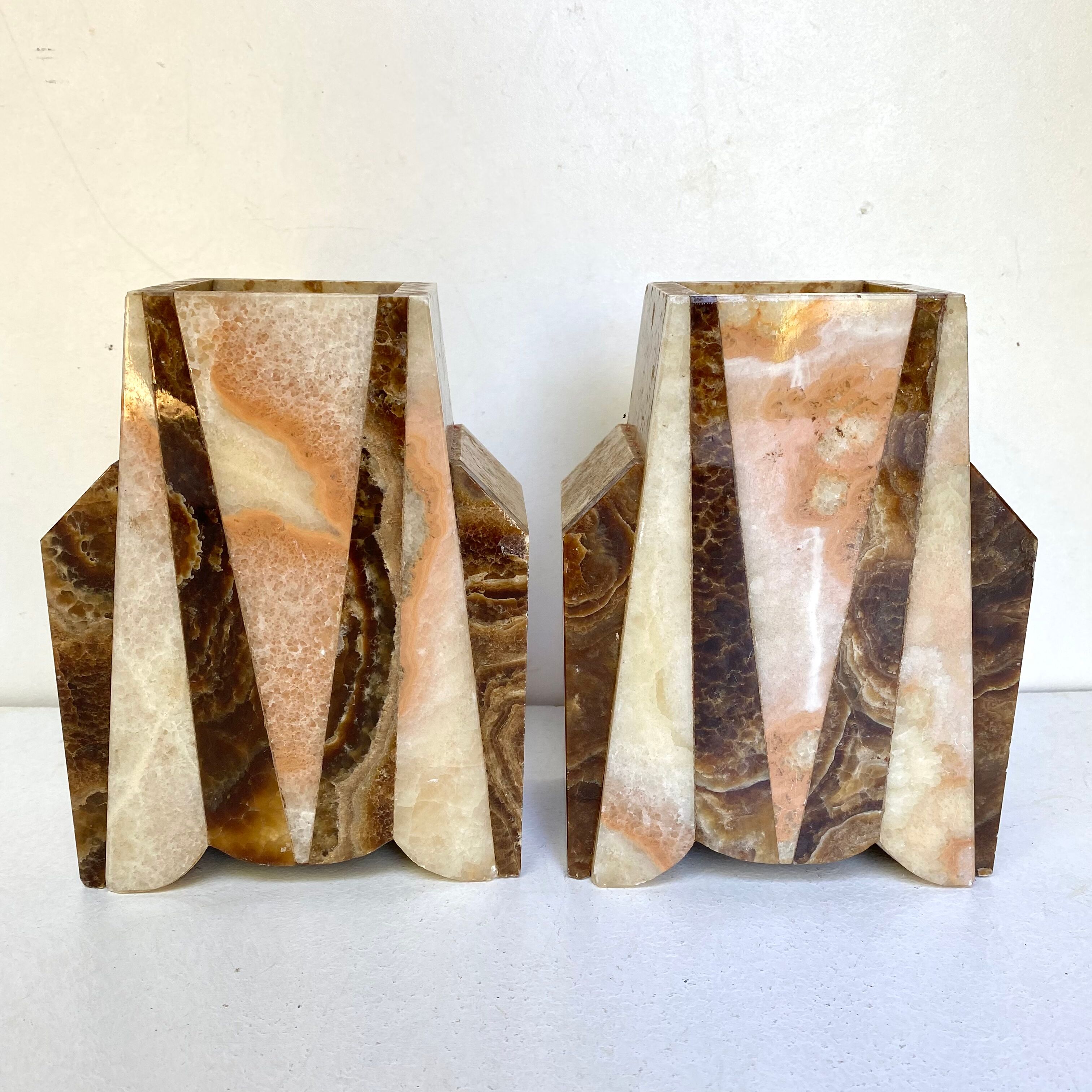 Marble cassolettes art deco