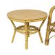 Italian rattan armchair, French Riviera style; Bohemian style side table