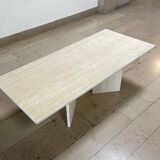 Table basse en travertin - Années 80