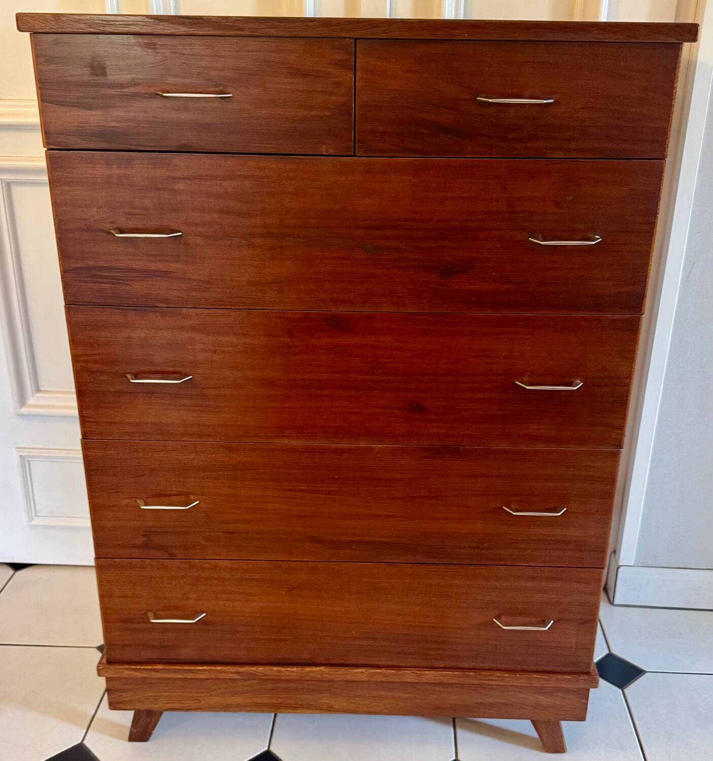 Vintage chiffonier with compass feet