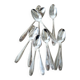 Set of 12 small silver spoons Art Deco
