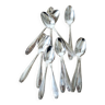 Set of 12 small silver spoons Art Deco