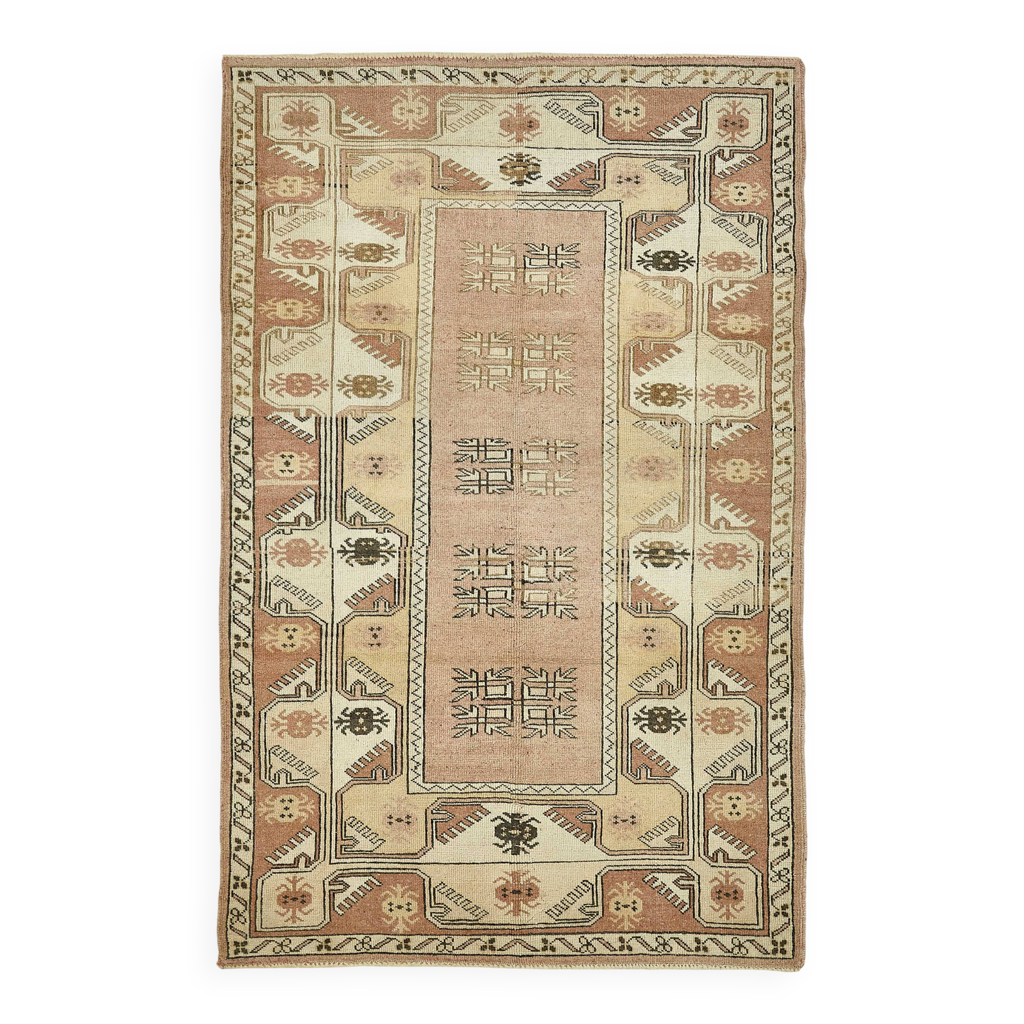 Turkish Vintage Anatolian Rug 126 cm x 194 cm