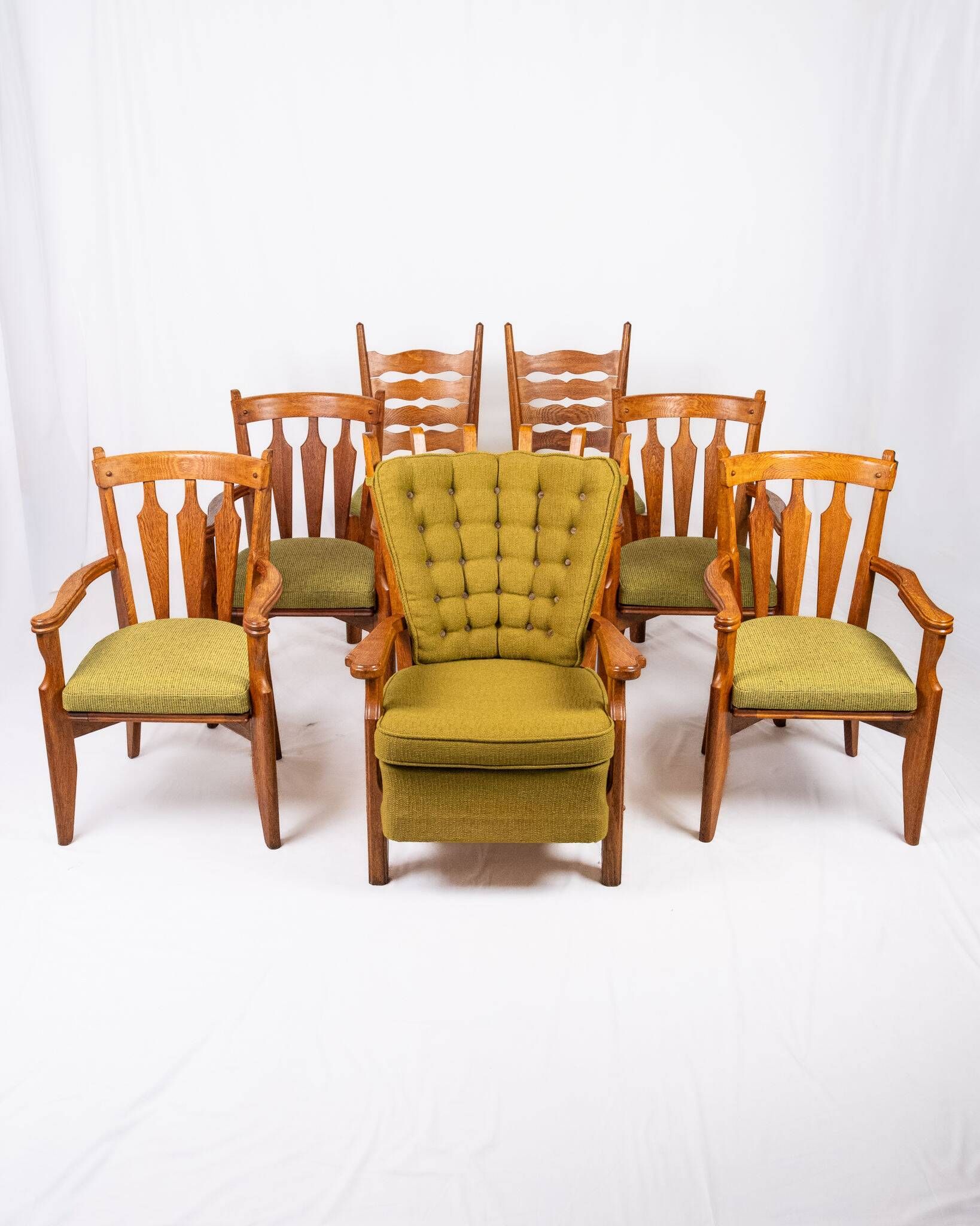 Set of 4 Guillerme and Chambron chairs, Your House, France, 1950s