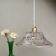Vintage molded glass lampshade pendant light - tableware collection -