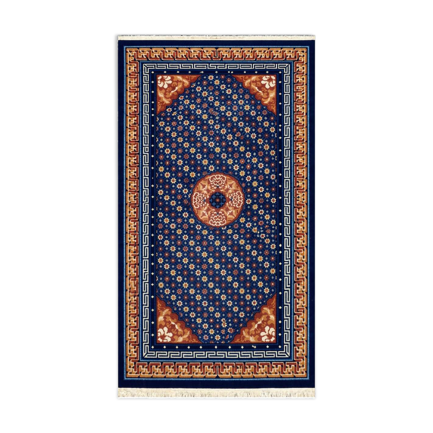 Antique Chinese Carpet Beijing China: 1.20 x 2.15 Metres