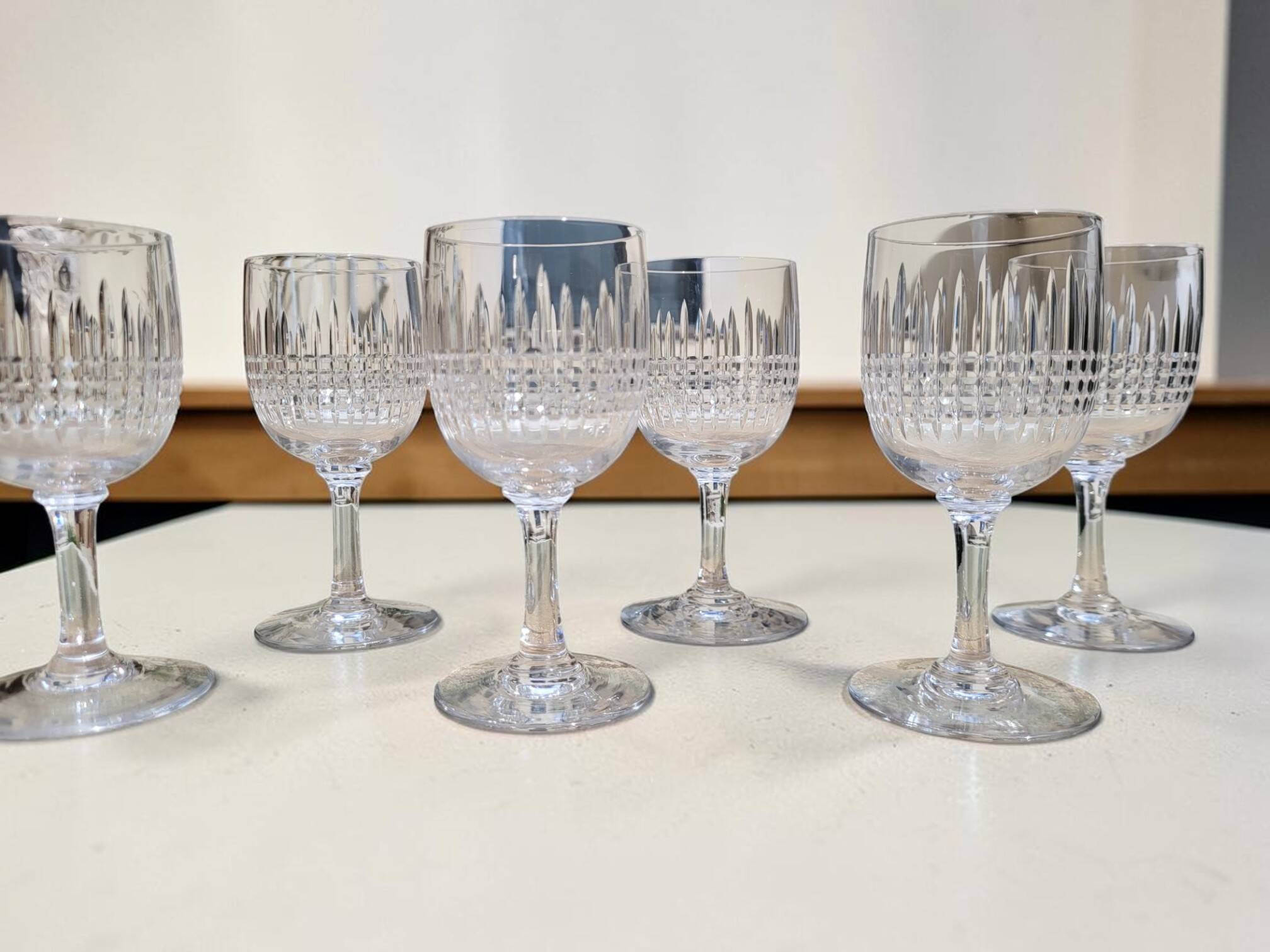 6 verres à vin cuit - porto en cristal Baccarat / Nancy