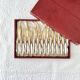 Antique Fruit Cutlery Set for 6 · Brass & Mother-of-Pearl · Original Box