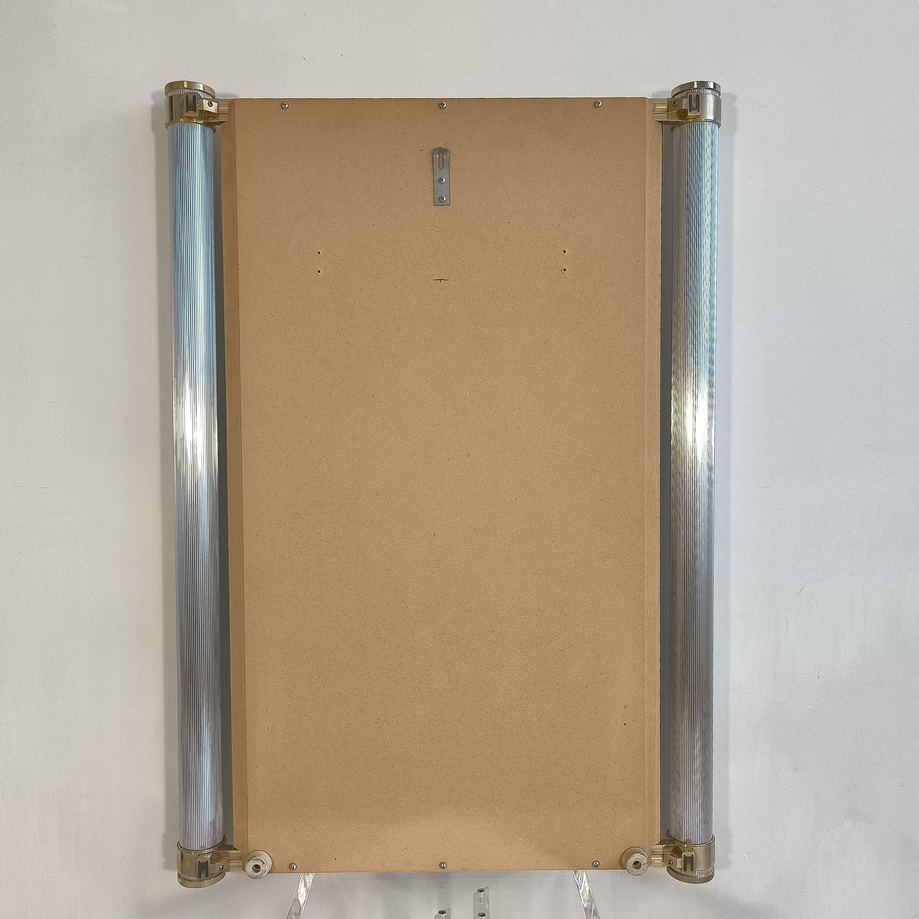 Pierre Vandel Paris - Very beautiful and rare large 1970s design mirror, signed