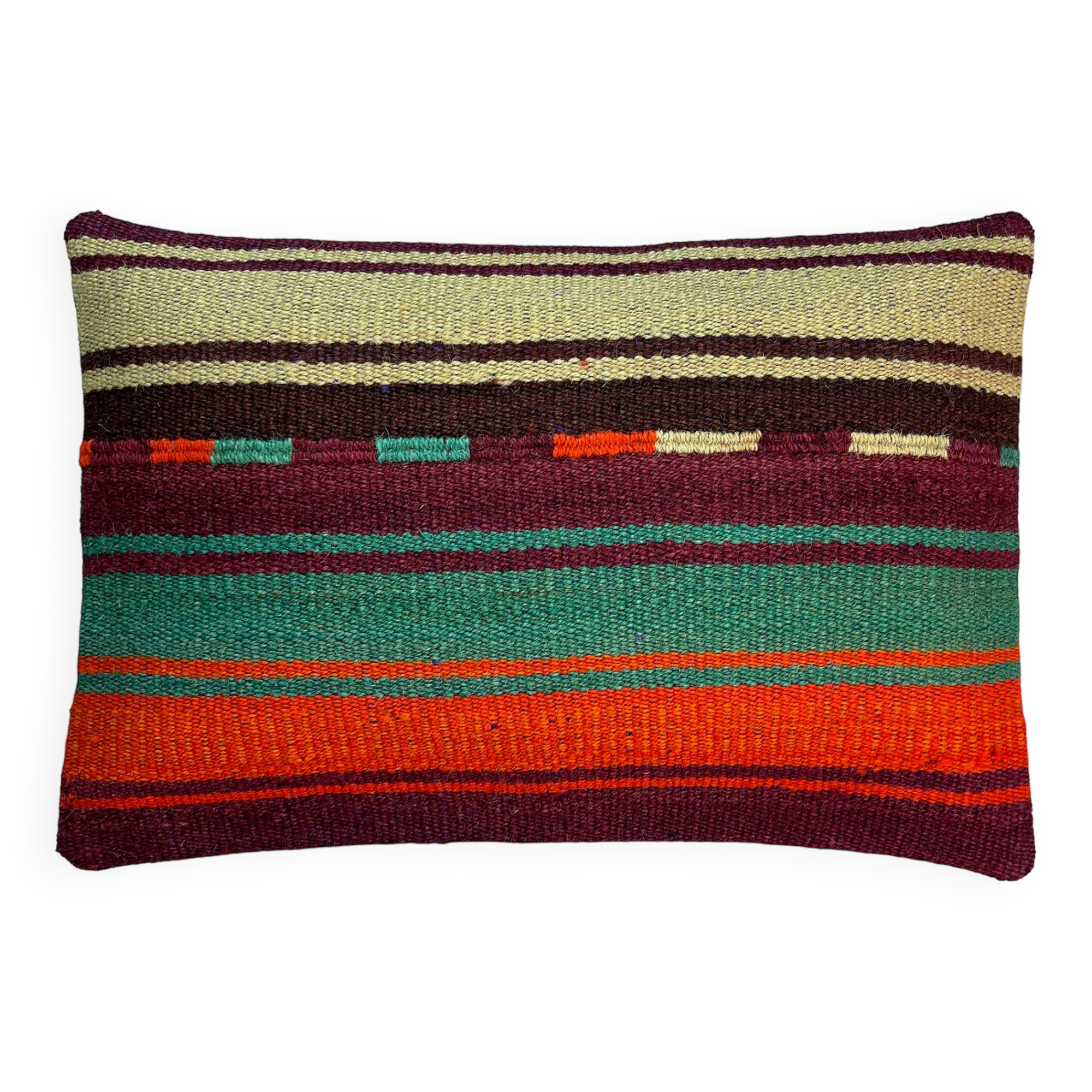 Vintage turkish kilim cushion cover, 30 x 50 cm