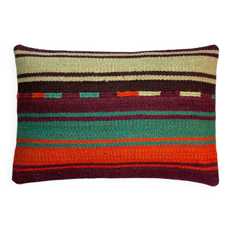 Housse de coussin kilim turc vintage, 30 x 50 cm